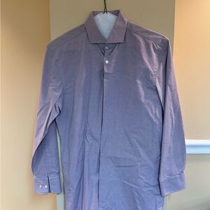 Hugo Boss Lilac Micro-Pattern Dress Shirt